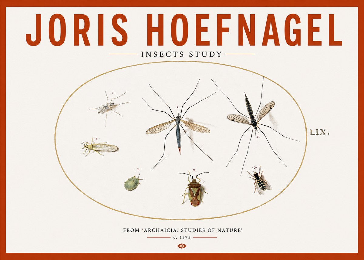 Joris Hoefnagel Insects Study I No2 - Juliste
