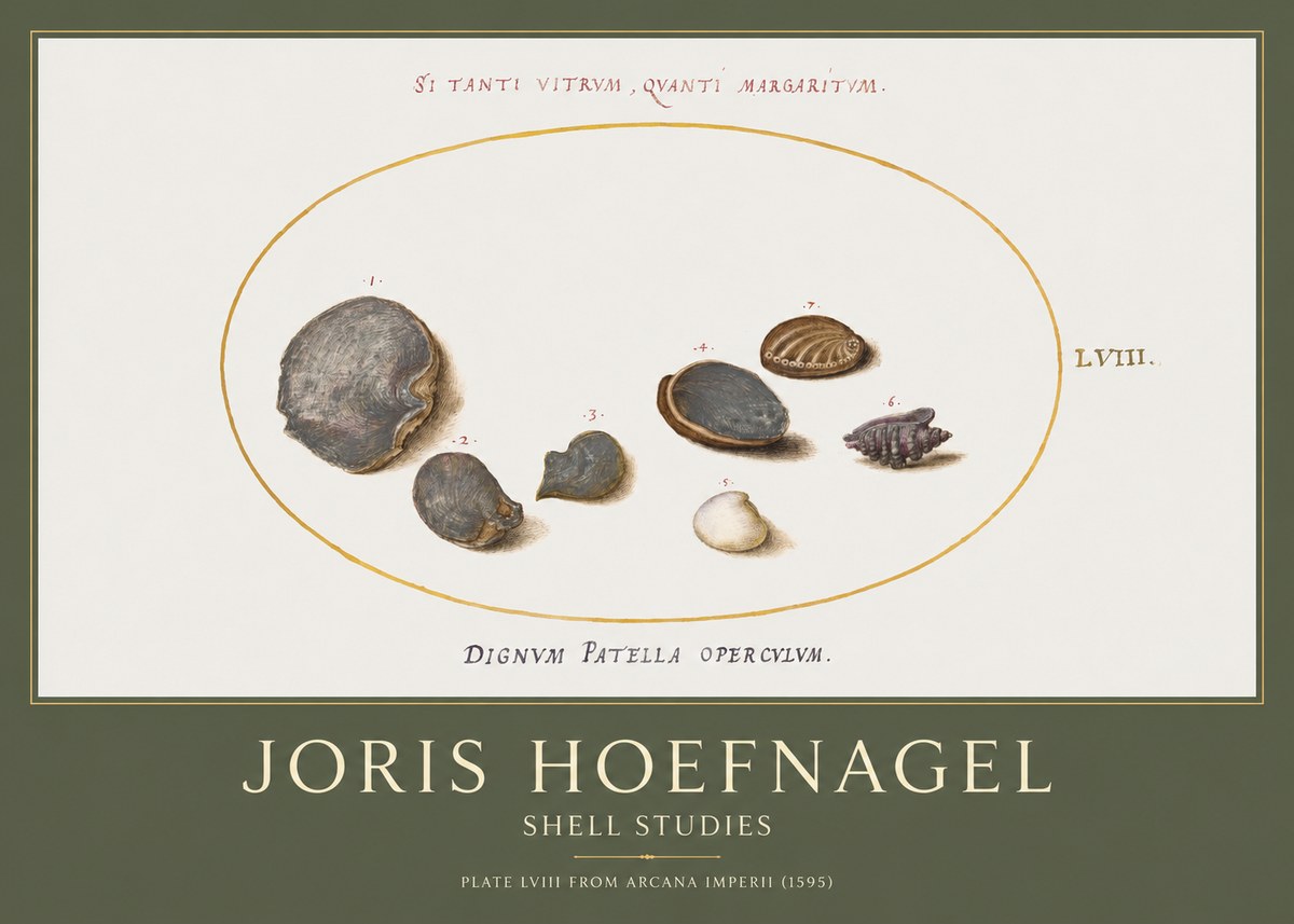Joris Hoefnagel Six Shells No5 - Juliste