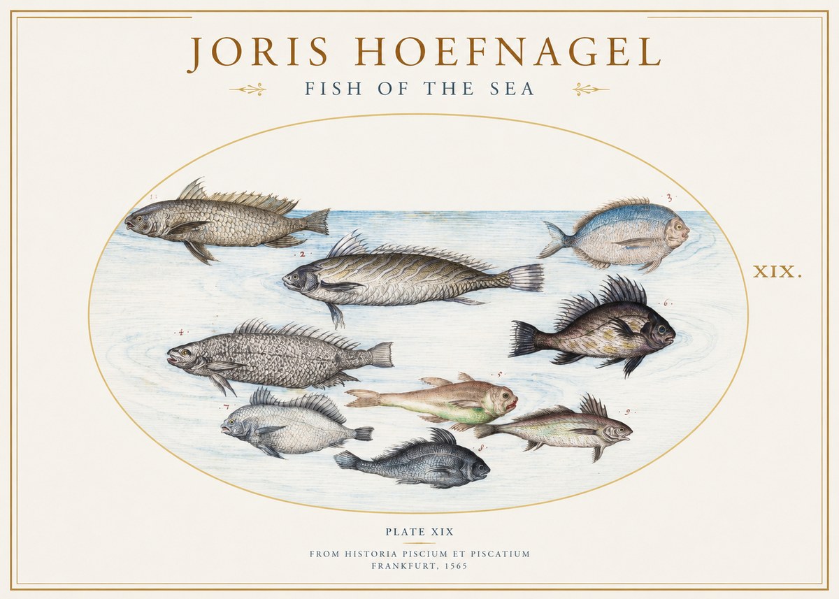 Joris Hoefnagel Fish of the Sea No1 - Juliste