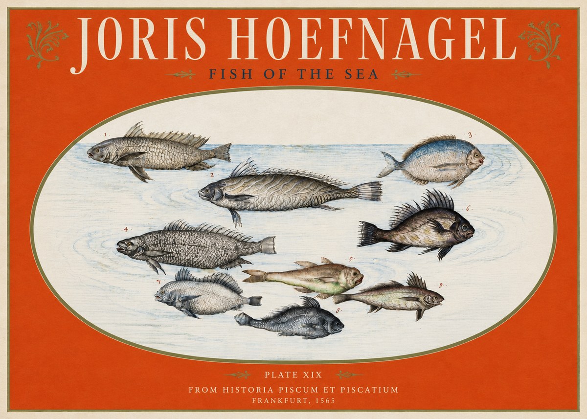 Joris Hoefnagel Fish of the Sea No3 - Juliste