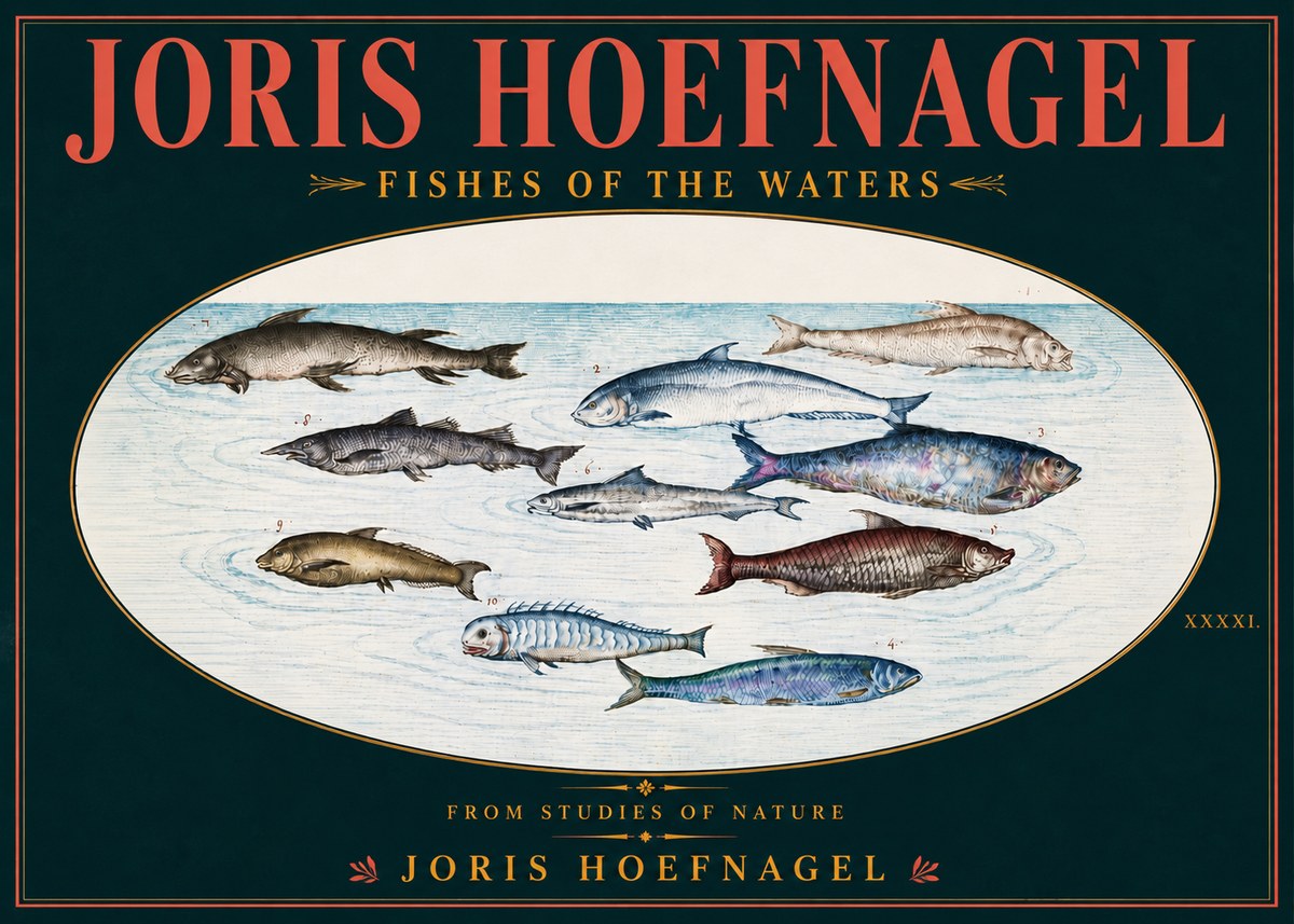 Joris Hoefnagel Fishes of the Waters II No6 - Juliste