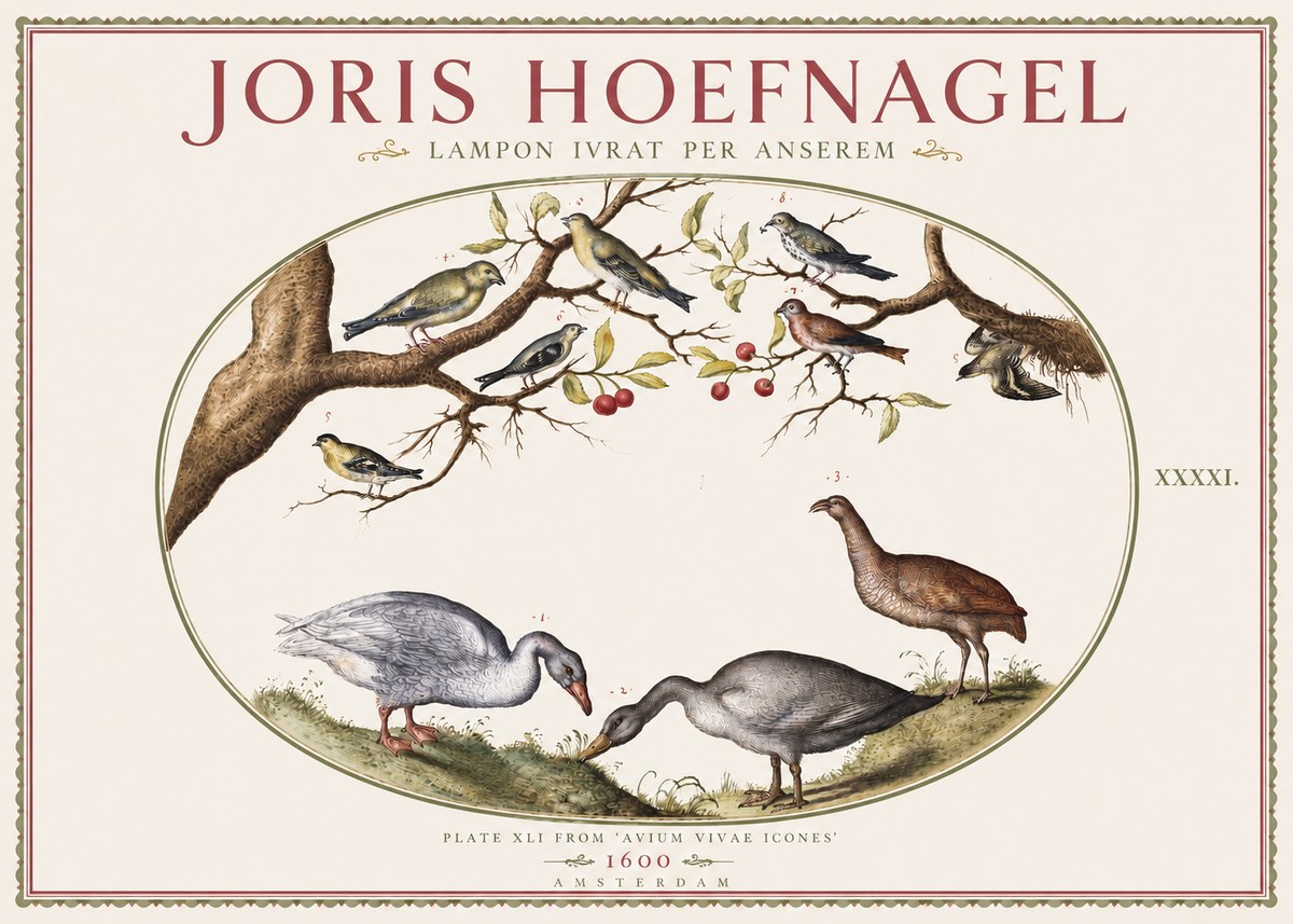 Joris Hoefnagel Lampon Ivrat per Anserem No3 - Juliste