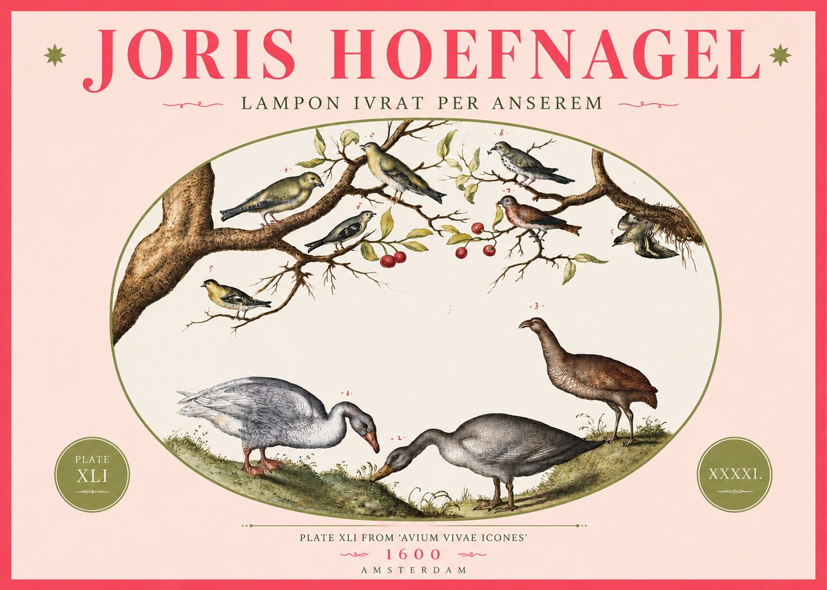 Joris Hoefnagel Lampon Ivrat per Anserem No4 - Juliste
