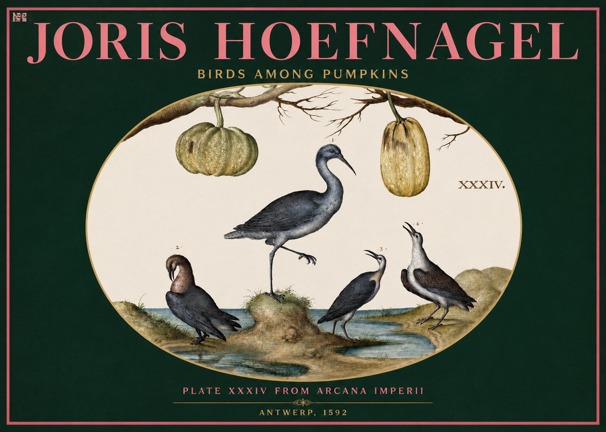 Joris Hoefnagel Birds and Fruits No3 - Juliste