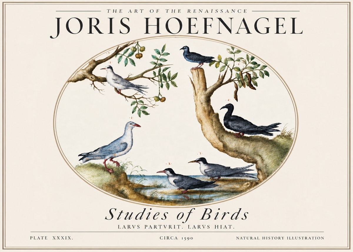 Joris Hoefnagel Studies of Birds II No5 - Juliste