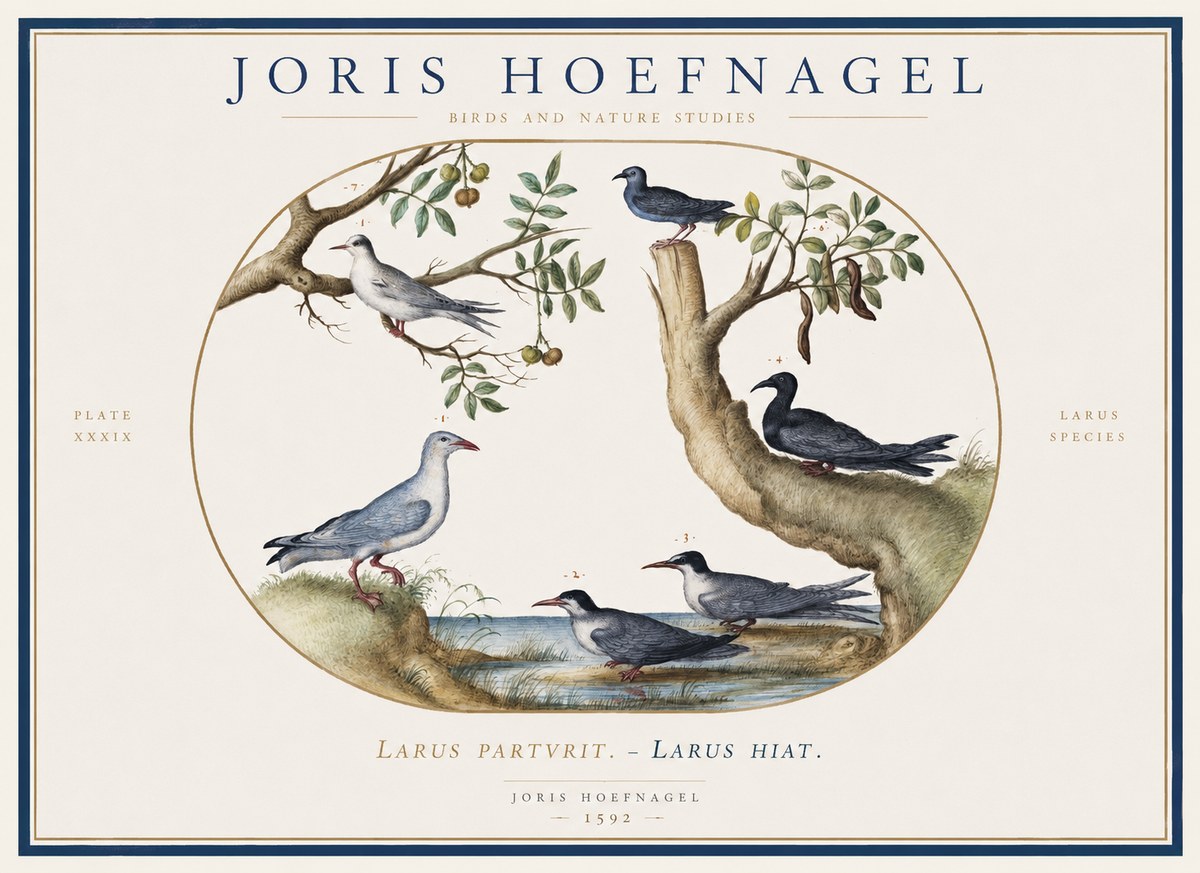 Joris Hoefnagel Studies of Birds II No6 - Juliste