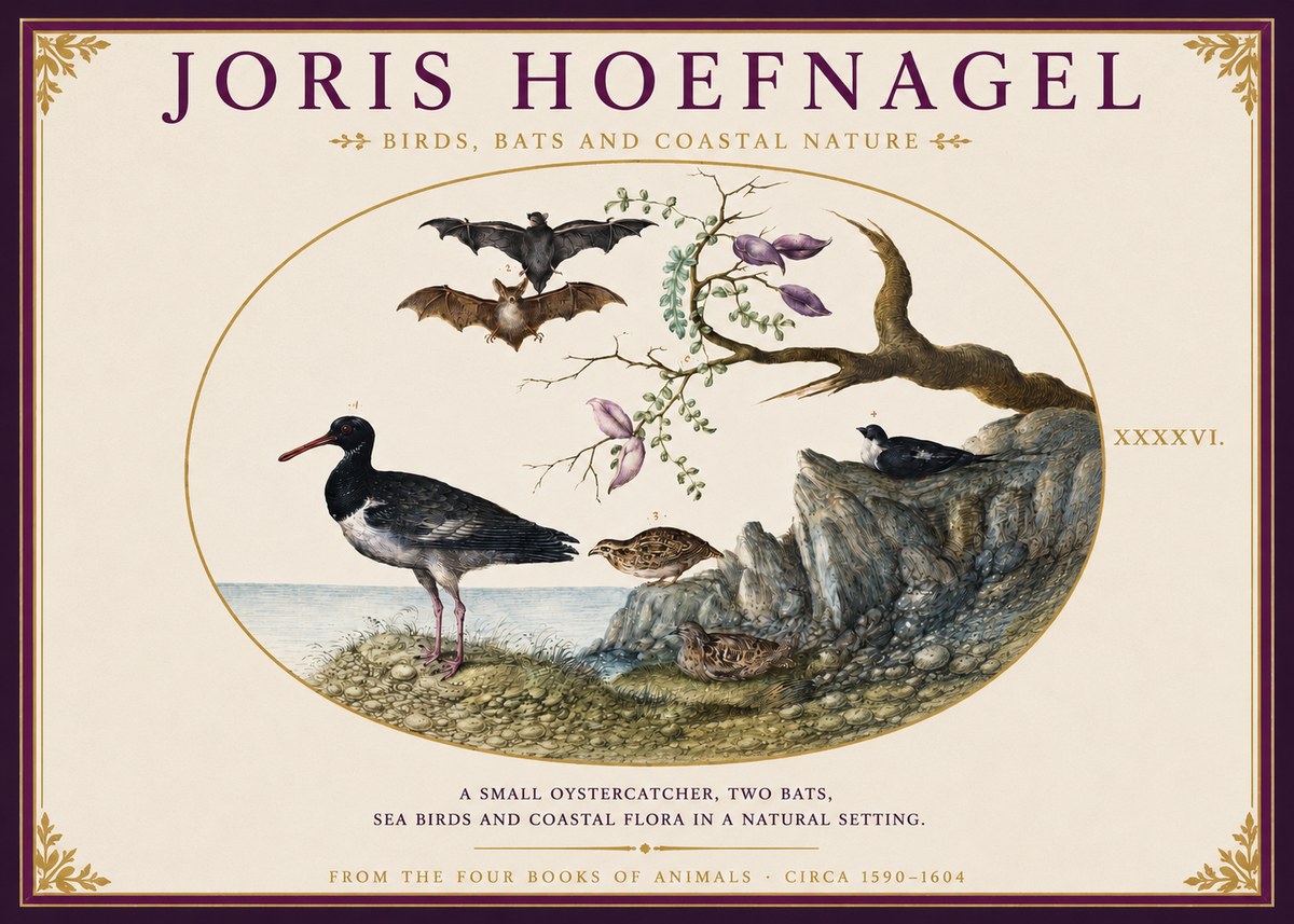Joris Hoefnagel Birds, Bats and Coastal Nature No3 - Juliste
