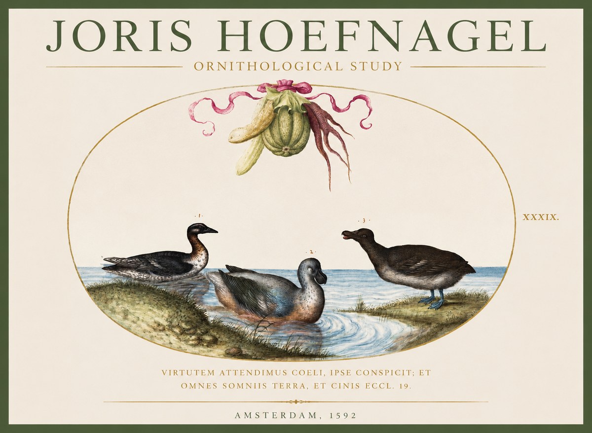 Joris Hoefnagel Ornithological Study No1 - Juliste