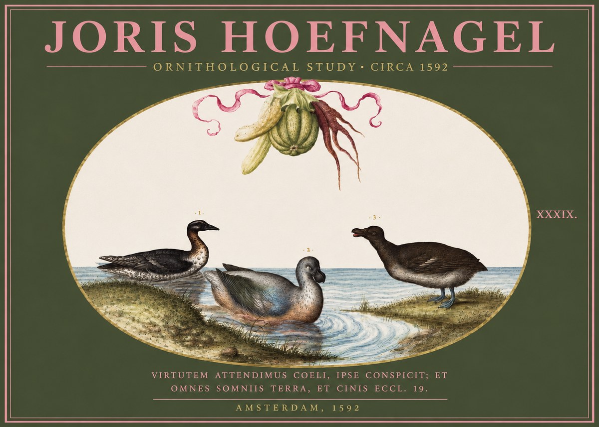 Joris Hoefnagel Ornithological Study No4 - Juliste