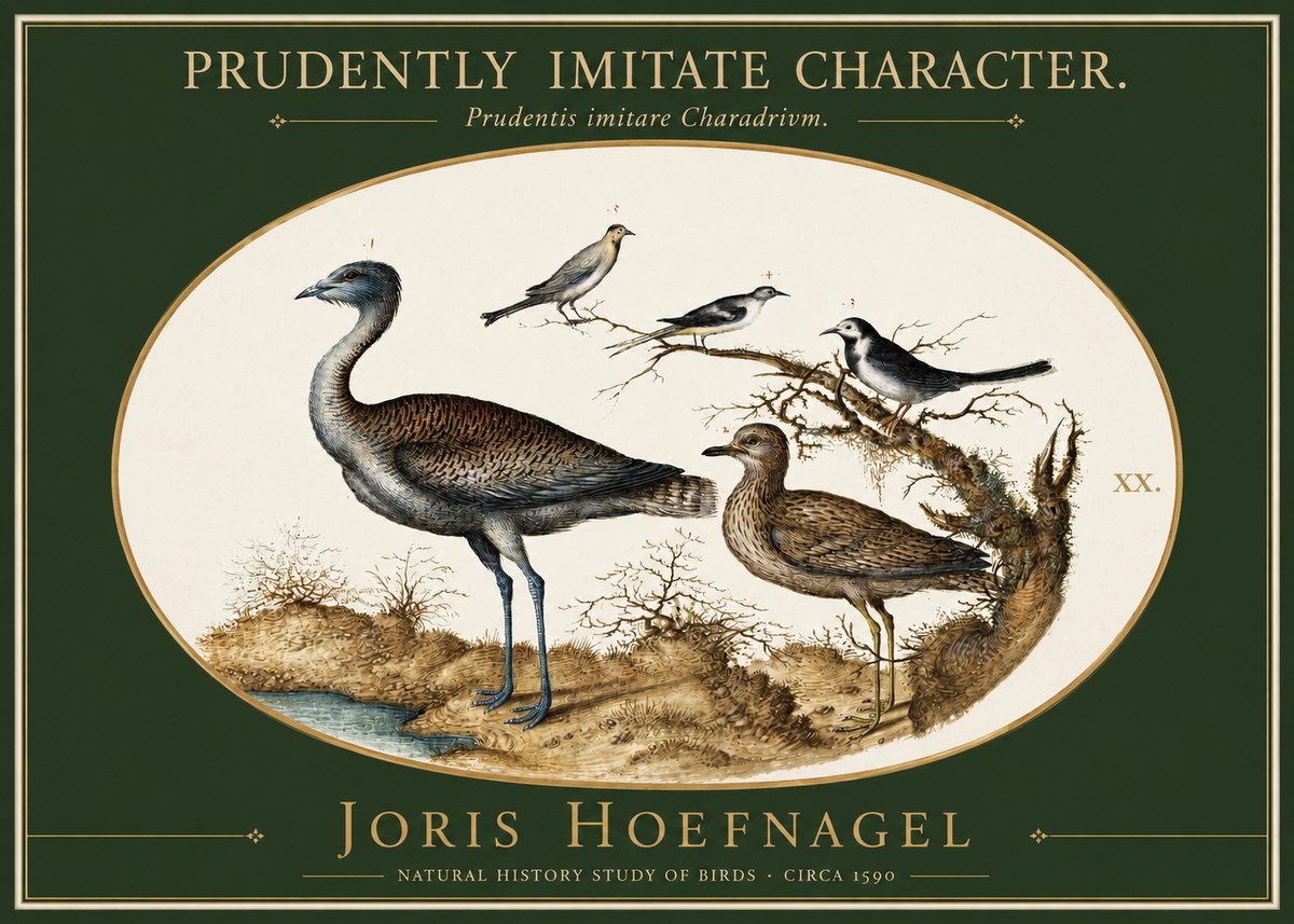 Joris Hoefnagel Prudently Imitate Character. No2 - Juliste