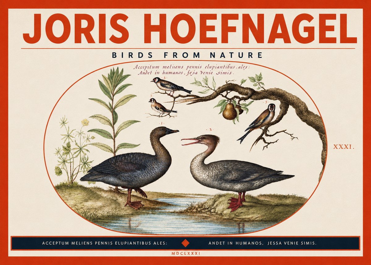 Joris Hoefnagel Acceptiem Meliens Pennis Fupidantibus Ales No4 - Juliste