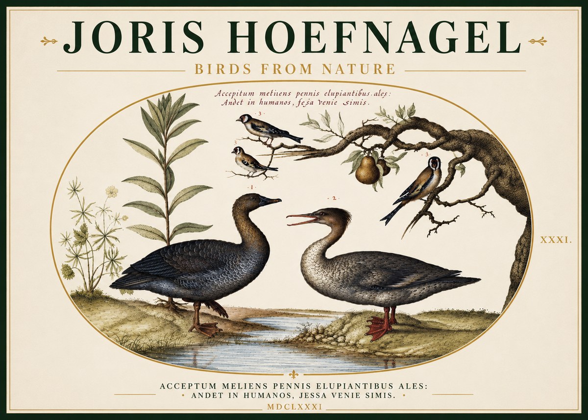 Joris Hoefnagel Acceptiem Meliens Pennis Fupidantibus Ales No5 - Juliste
