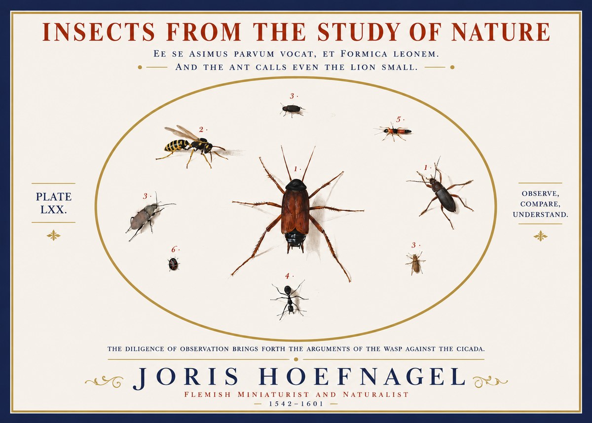 Joris Hoefnagel Insects from the Study of Nature No3 - Juliste