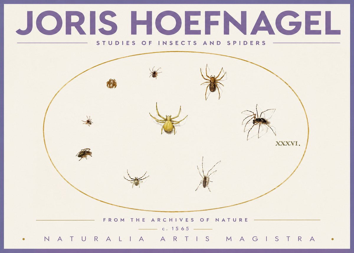 Joris Hoefnagel Studies of Insects and Spiders No4 - Juliste