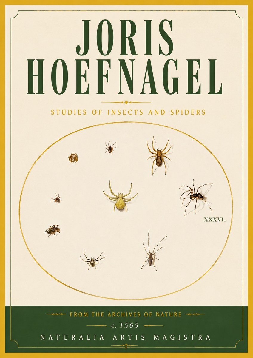 Joris Hoefnagel Studies of Insects and Spiders No6 - Juliste