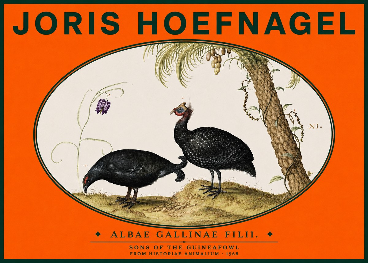 Joris Hoefnagel Albae Gallinae Filii. No3 - Juliste