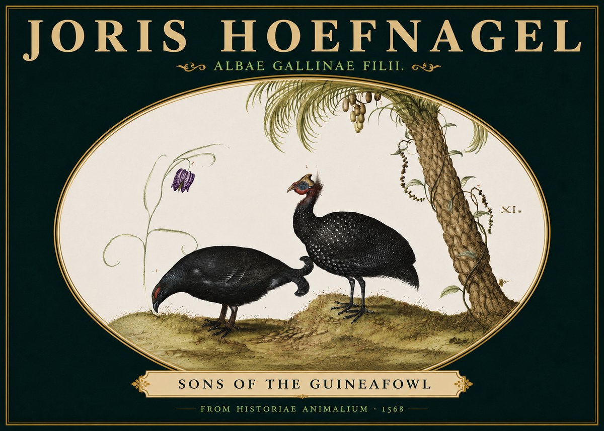 Joris Hoefnagel Albae Gallinae Filii. No5 - Juliste