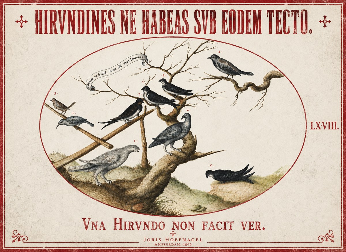 Joris Hoefnagel Birds Study No3 - Juliste