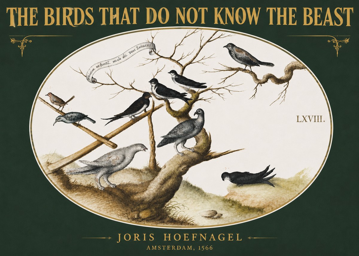 Joris Hoefnagel Birds Study No5 - Juliste