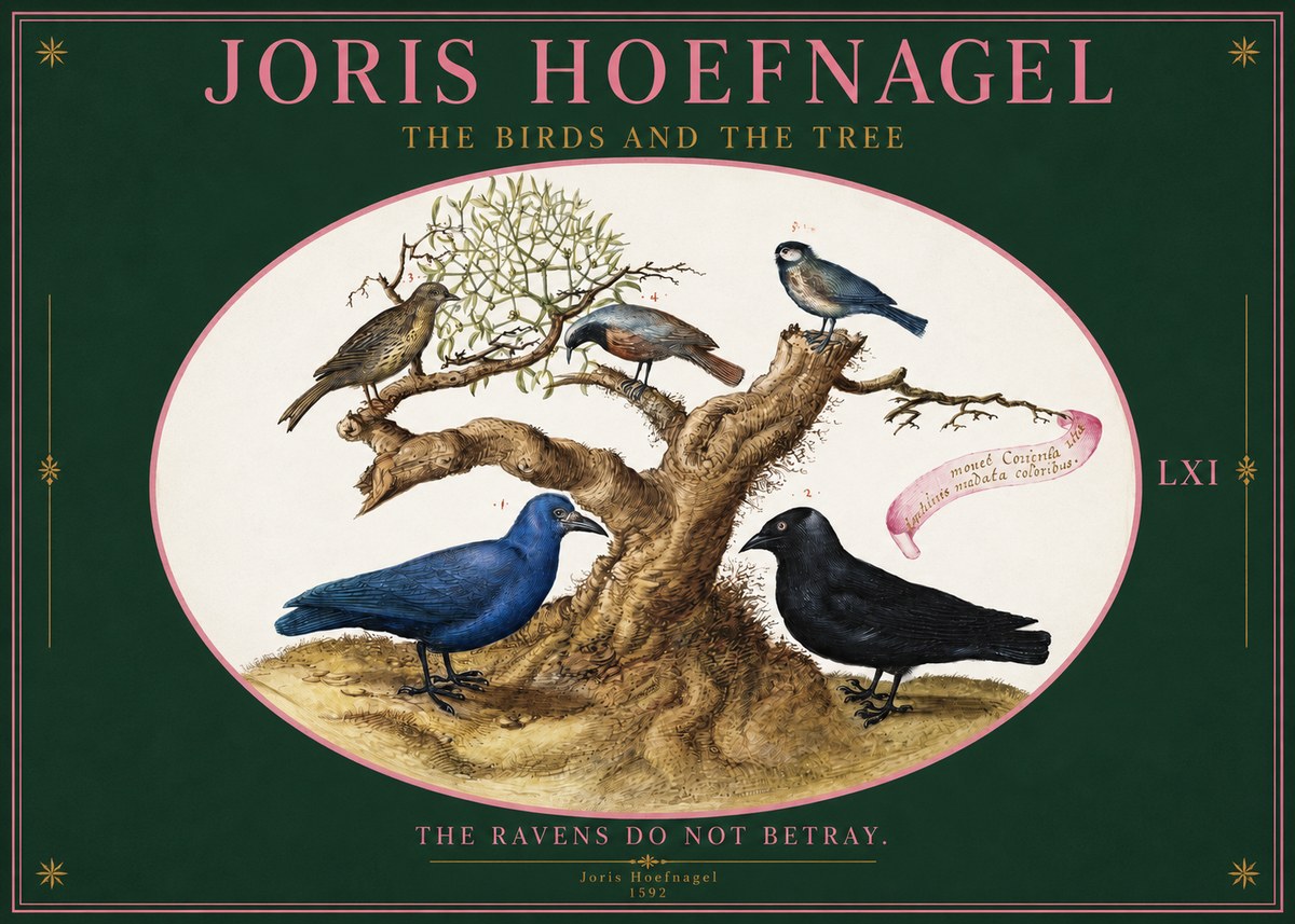 Joris Hoefnagel The Birds and the Tree No2 - Juliste