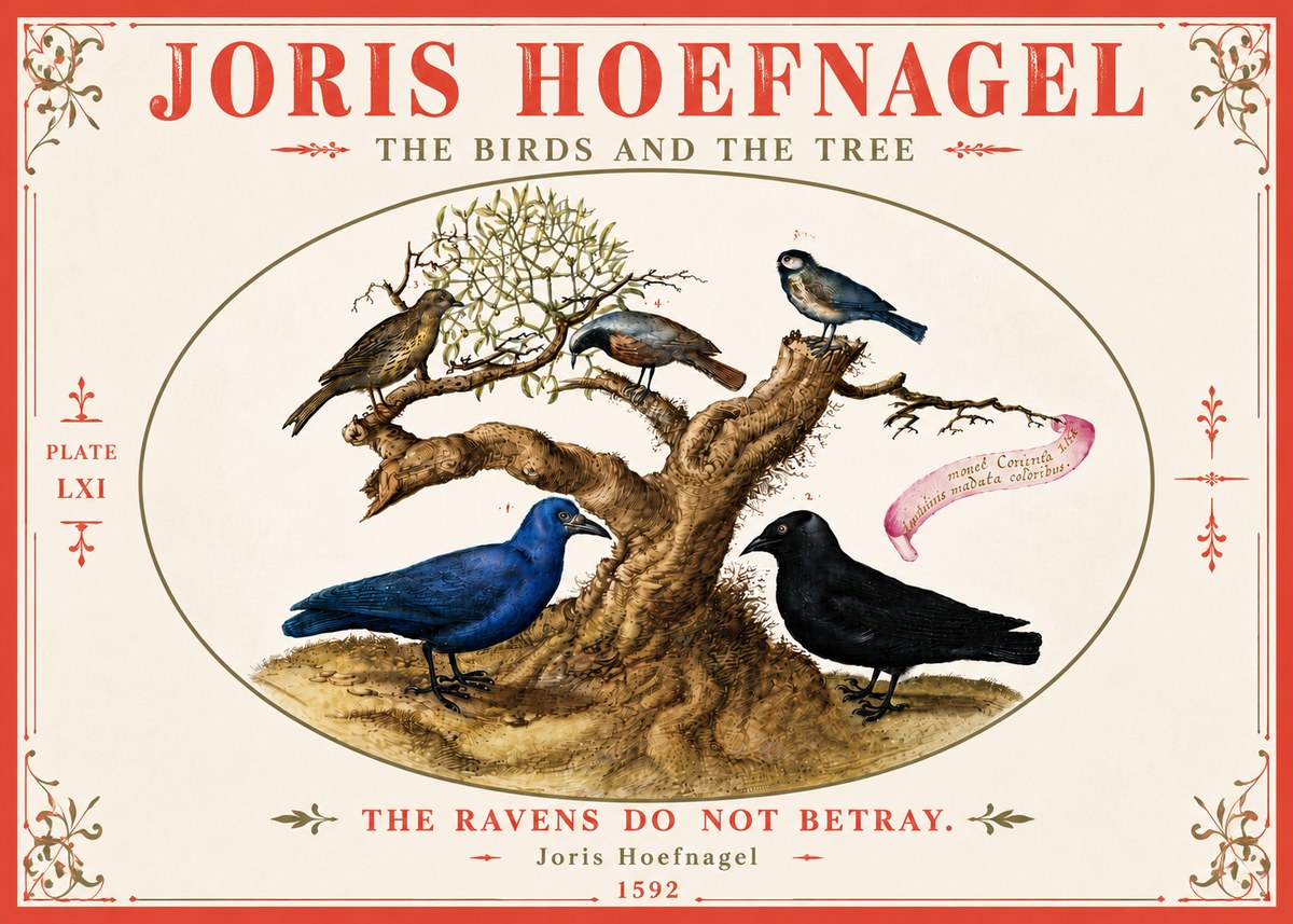 Joris Hoefnagel The Birds and the Tree No6 - Juliste