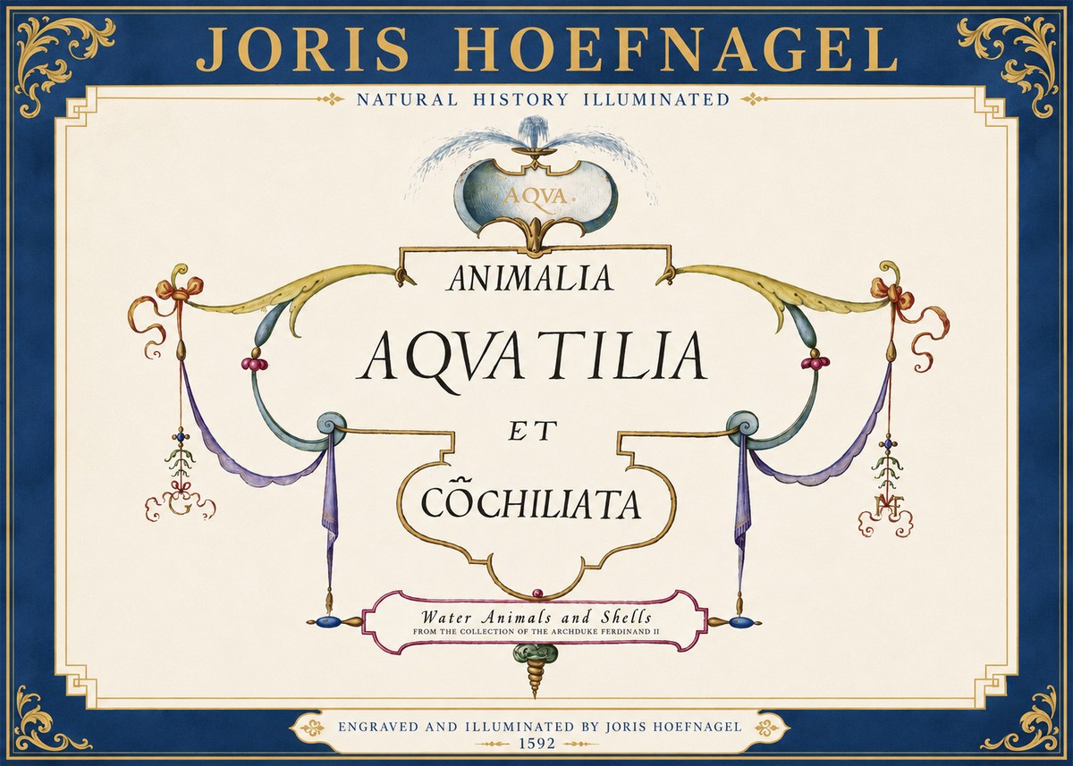 Joris Hoefnagel Animalia Aquatilia Et Cochiliata No3 - Juliste