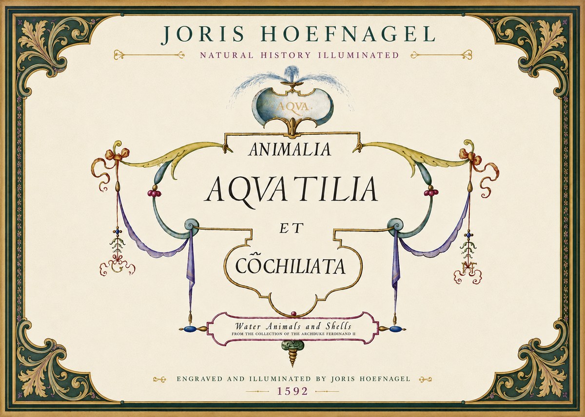 Joris Hoefnagel Animalia Aquatilia Et Cochiliata No6 - Juliste