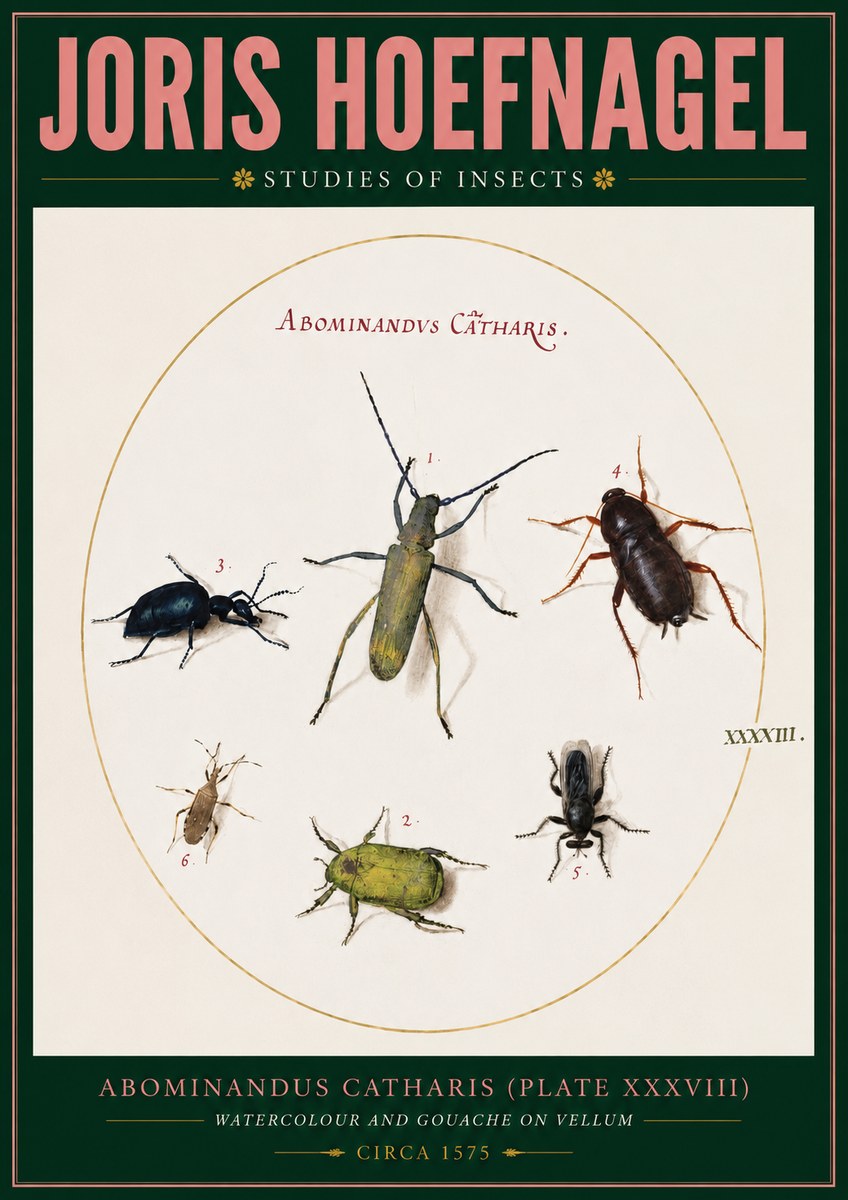 Joris Hoefnagel Abominandus Catharis (Plate Xxxviii) No2 - Juliste