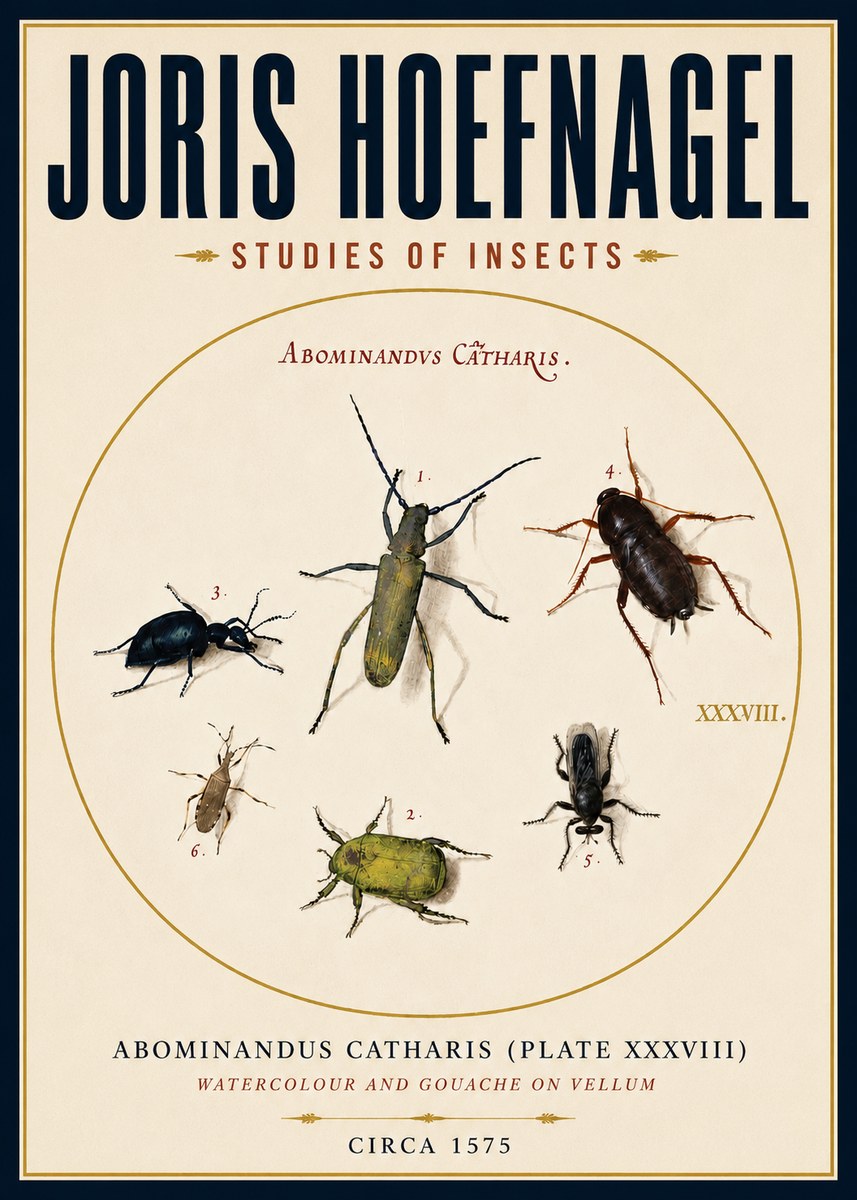 Joris Hoefnagel Abominandus Catharis (Plate Xxxviii) No4 - Juliste