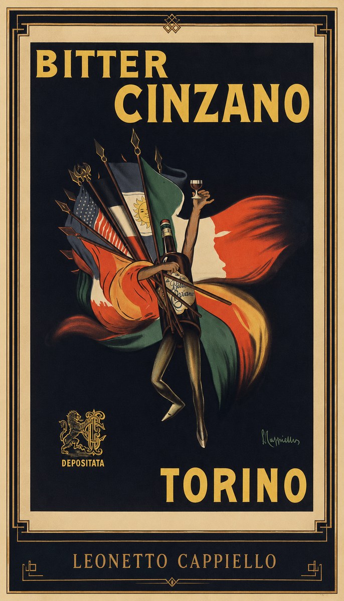 Leonetto Cappiello Bitter Cinzano Torino No1 - Juliste