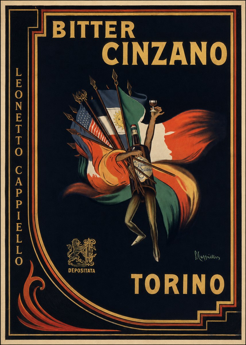 Leonetto Cappiello Bitter Cinzano Torino No2 - Juliste