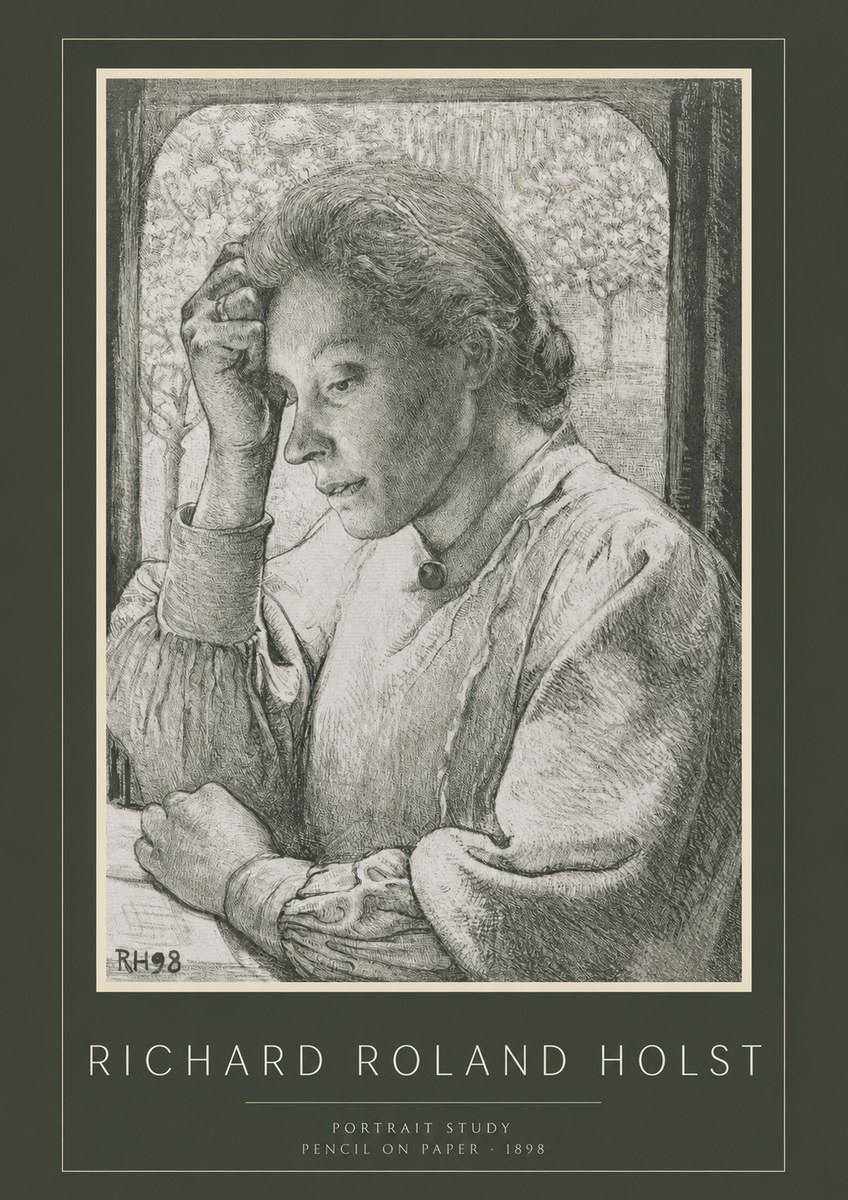 Richard Roland Holst Portrait Study No2 - Juliste