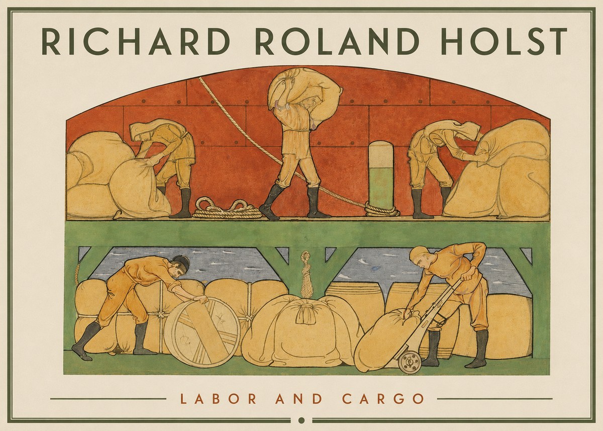 Richard Roland Holst Labor and Cargo No2 - Juliste