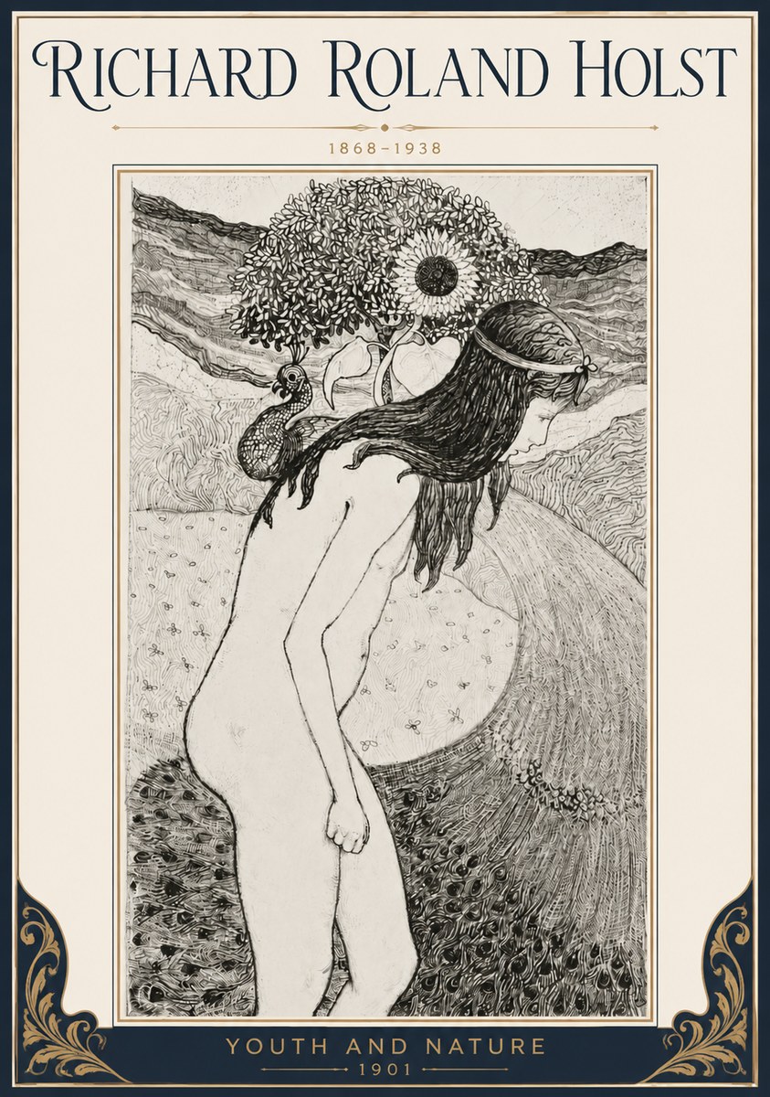 Richard Roland Holst Youth and Nature No4 - Juliste