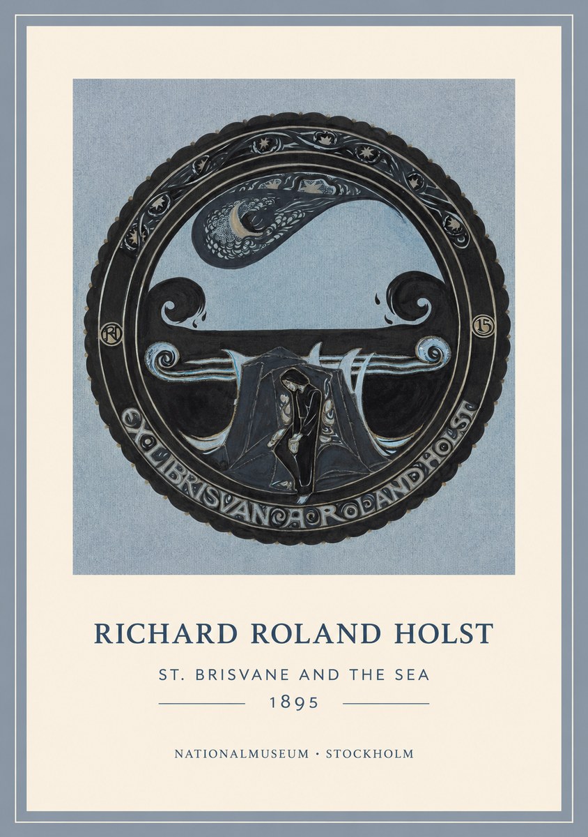 Richard Roland Holst St. Brisvane and the Sea No1 - Juliste