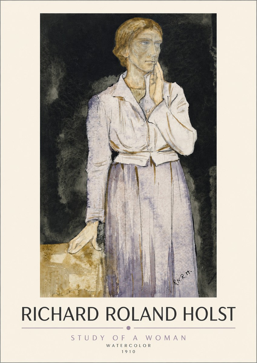Richard Roland Holst Study of a Woman No3 - Juliste