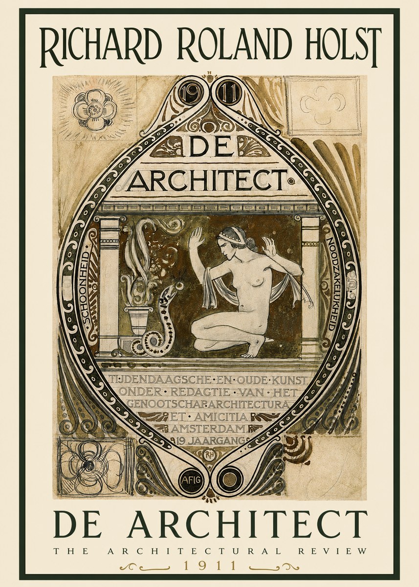Richard Roland Holst De Architect No2 - Juliste