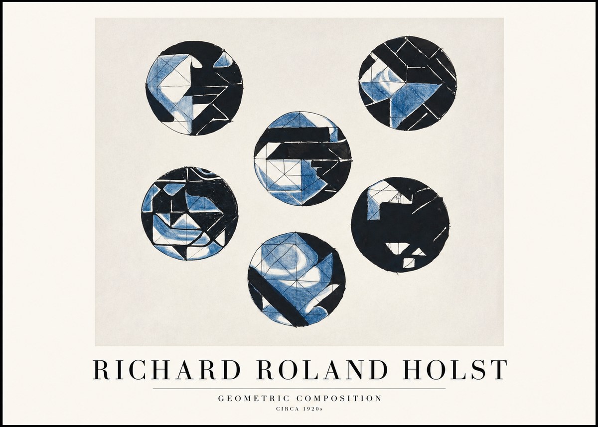 Richard Roland Holst Geometric Composition No1 - Juliste