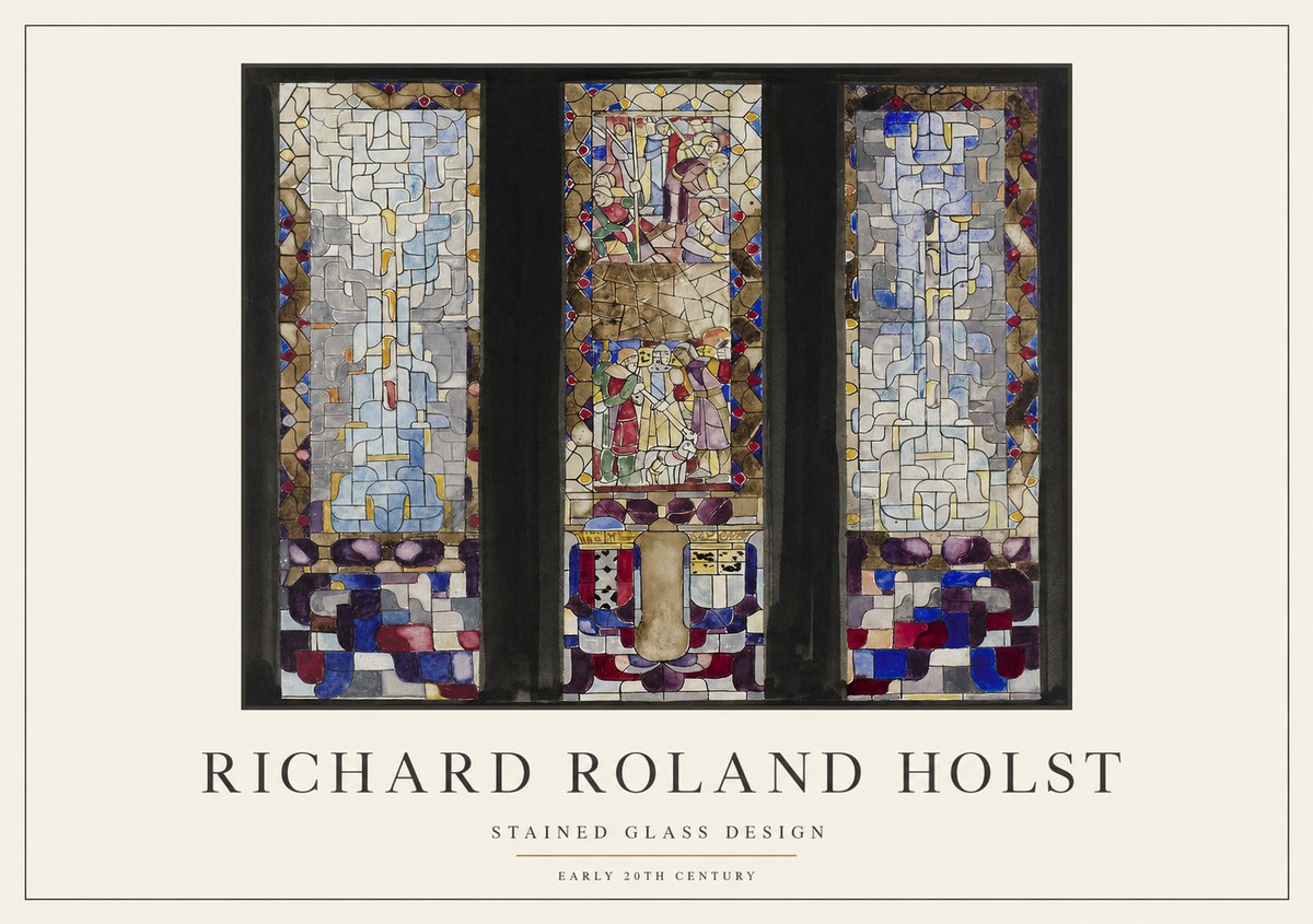 Richard Roland Holst Stained Glass Design No1 - Juliste