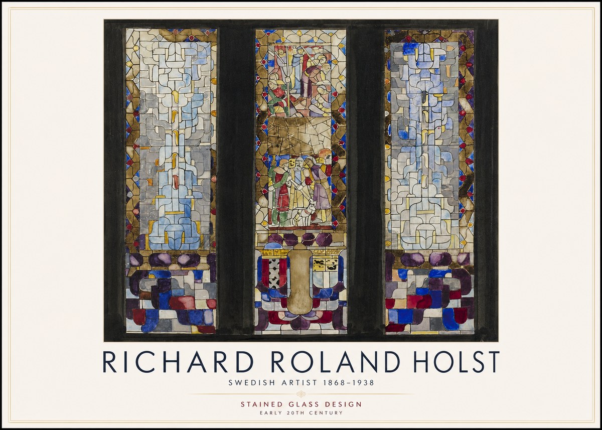 Richard Roland Holst Stained Glass Design No3 - Juliste