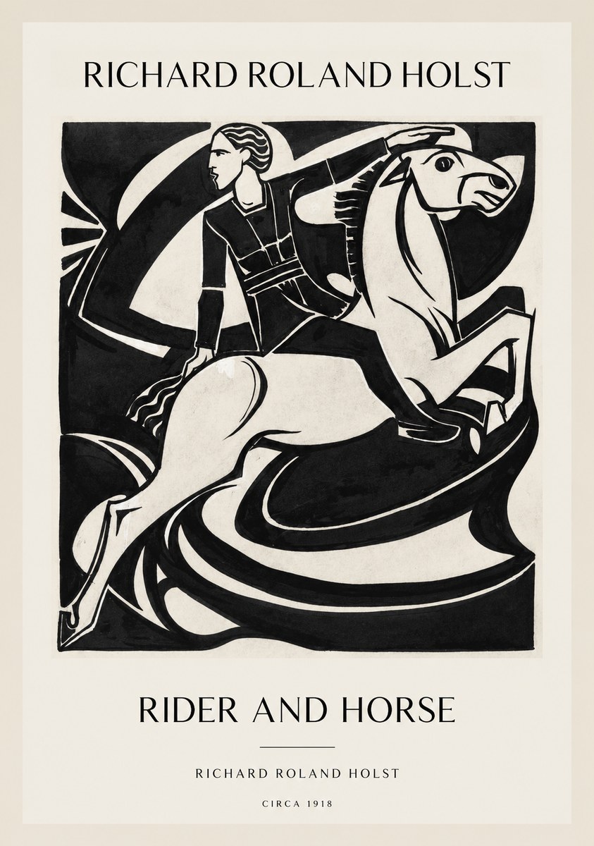 Richard Roland Holst Rider and Horse No1 - Juliste