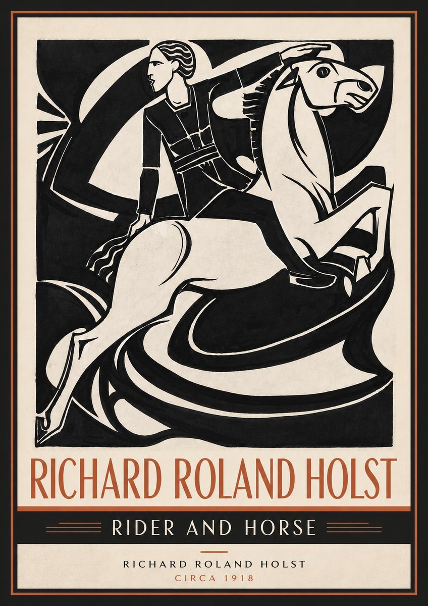 Richard Roland Holst Rider and Horse No5 - Juliste