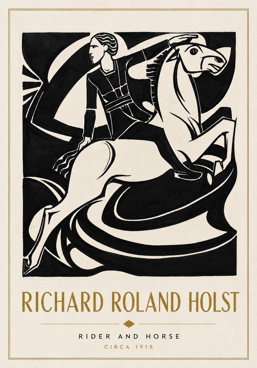 Richard Roland Holst Rider and Horse No6 - Juliste