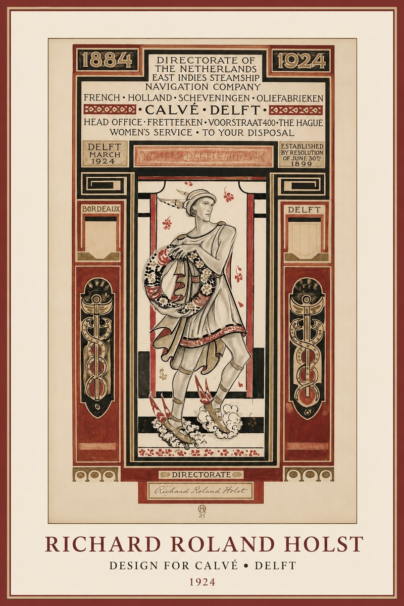 Richard Roland Holst Design for Calvé • Delft No1 - Juliste