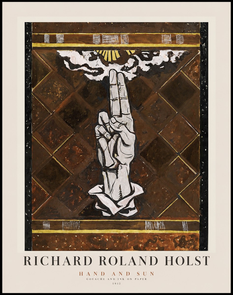 Richard Roland Holst Hand and Sun No1 - Juliste