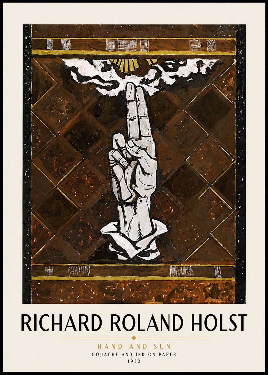 Richard Roland Holst Hand and Sun No4 - Juliste