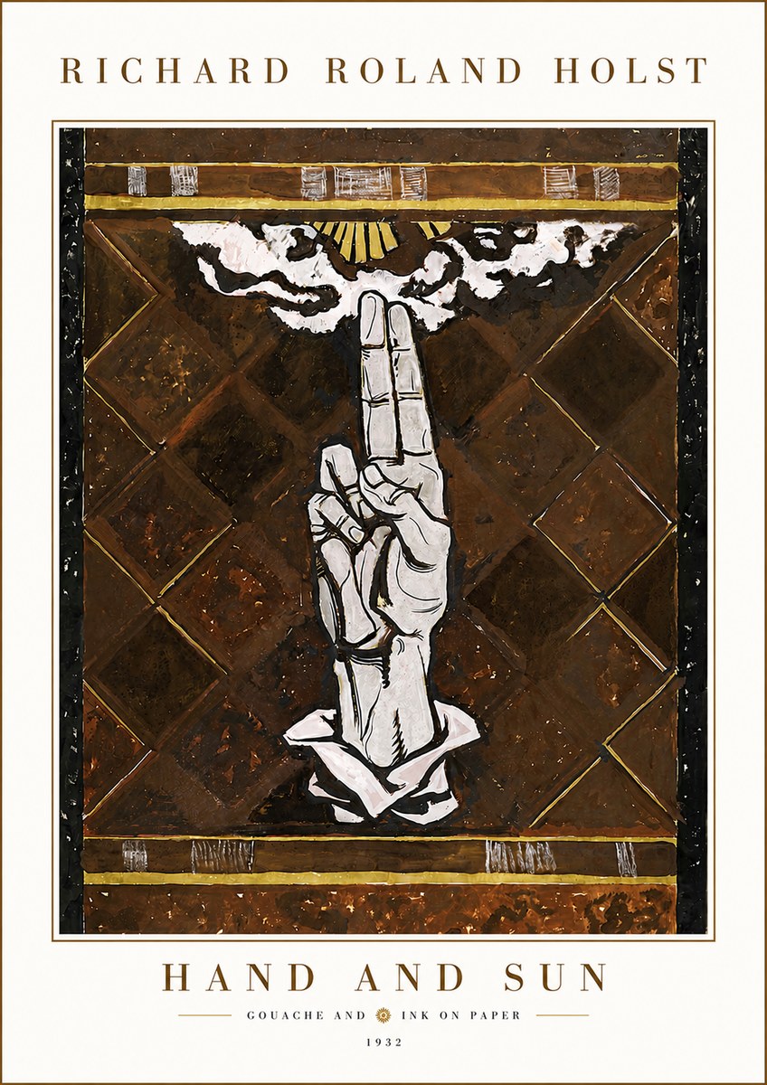 Richard Roland Holst Hand and Sun No6 - Juliste