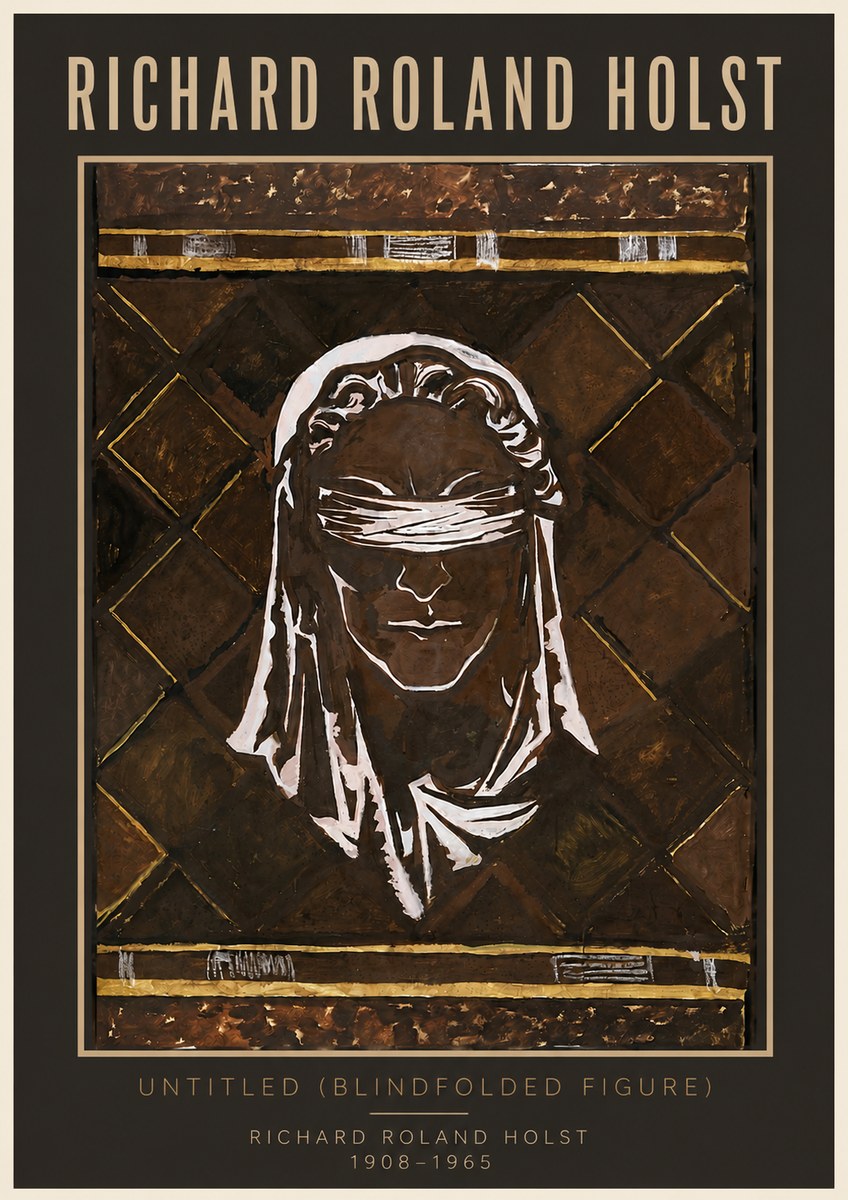 Richard Roland Holst Untitled (Blindfolded Figure) No5 - Juliste