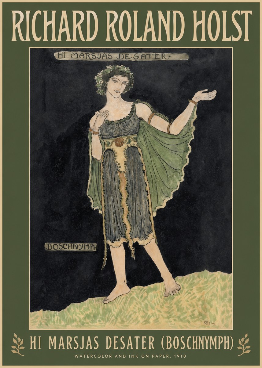 Richard Roland Holst Hi Marsjas Desater (Boschnymph) No2 - Juliste