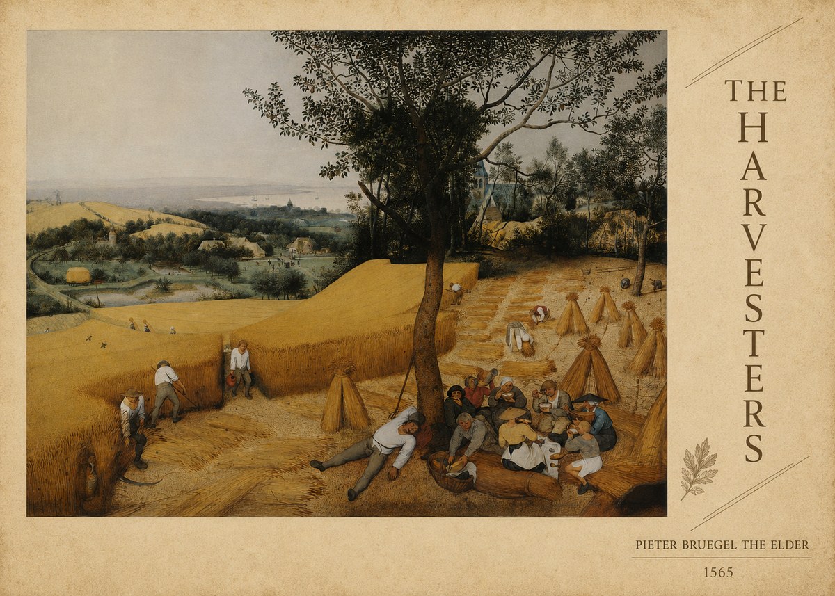 Pieter Bruegel The Harvesters II No6 - Juliste